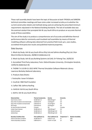 Simulation Technical Report Example Thermal simulation report | PDF
