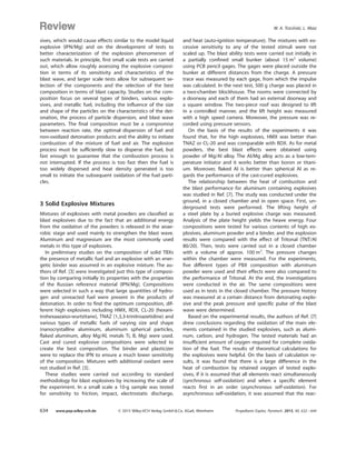 THERMOBARIC AND ENHANCED BLAST EXPLOSIVES PROPERTIES AND TESTING METHODS