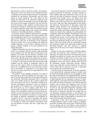 THERMOBARIC AND ENHANCED BLAST EXPLOSIVES PROPERTIES AND TESTING METHODS