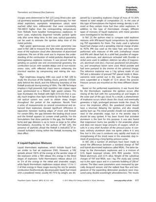 THERMOBARIC AND ENHANCED BLAST EXPLOSIVES PROPERTIES AND TESTING METHODS