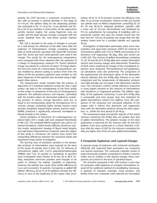 THERMOBARIC AND ENHANCED BLAST EXPLOSIVES PROPERTIES AND TESTING METHODS