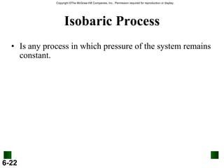 Isobaric Process Is any process in which pressure of the system remains constant. 