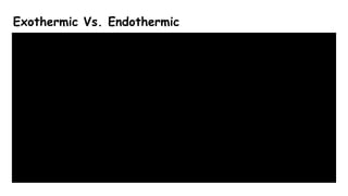 Exothermic Vs. Endothermic
 