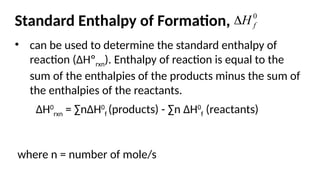 Thermochemistry (for ChET) for engineers | PPTX