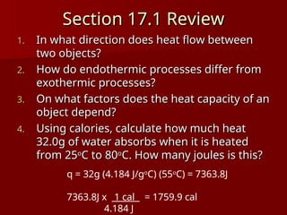 Comprehensive Thermochemistry: Energy Flow, Heat Transfer, and Enthalpy ...