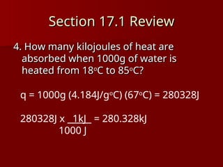 Comprehensive Thermochemistry: Energy Flow, Heat Transfer, and Enthalpy ...