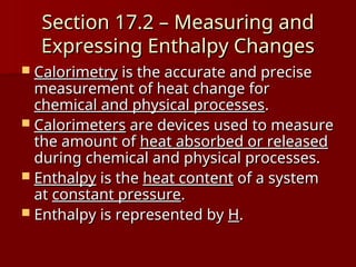 Comprehensive Thermochemistry: Energy Flow, Heat Transfer, and Enthalpy ...
