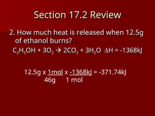 Comprehensive Thermochemistry: Energy Flow, Heat Transfer, and Enthalpy ...
