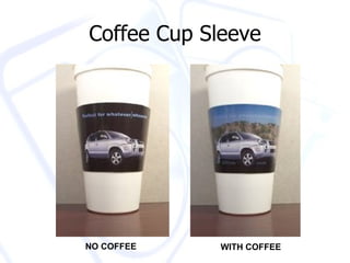 Coffee Cup Sleeve NO COFFEE WITH COFFEE 