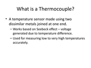 Thermocouple applications , types working priciples and Application (1 ...