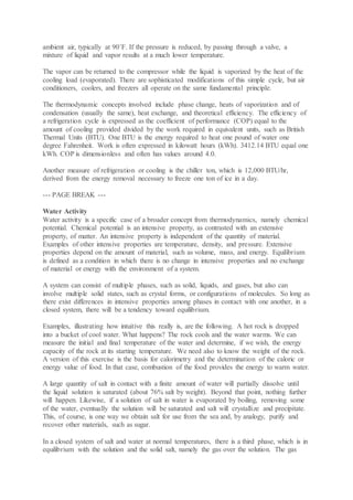 Thermodynamic and food