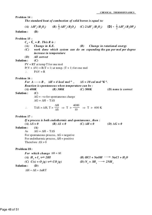 Thermodynamics Notes