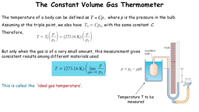 constant pressure gas thermometer