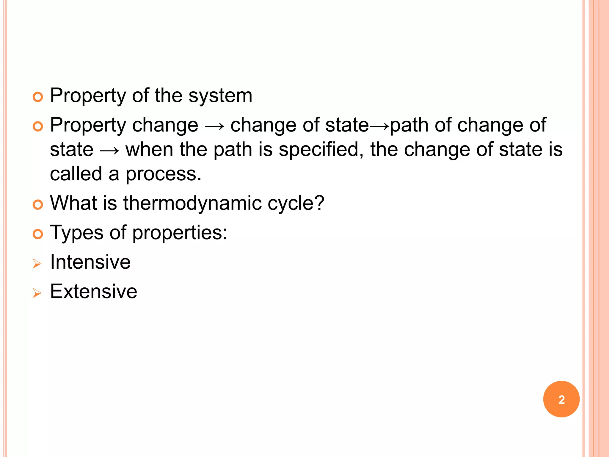 Thermodynamic properties, processes and cycles | PPT