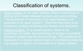 Open System Science Example Thermodynamics | PPTX