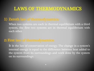 3) Second law of thermodynamics:
• Heat does not flow spontaneously from a colder region to
a hotter region, or, equivalen...