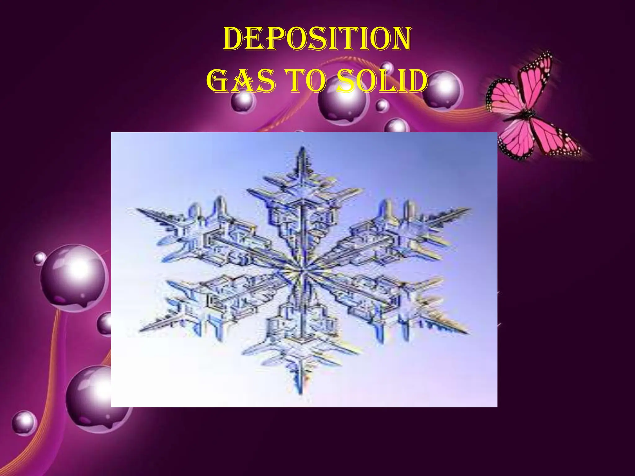 DEPOSITION
Gas to Solid