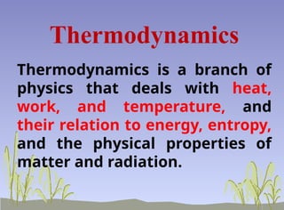Laws of thermodynamics - Isothermal and Adiabatic Process pptx | PPTX