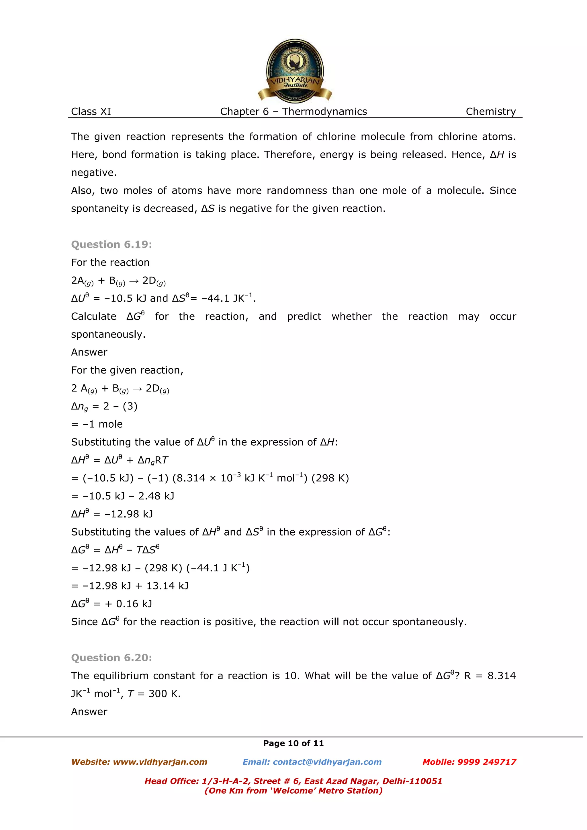 Thermodynamics exercise -with solutions | PDF