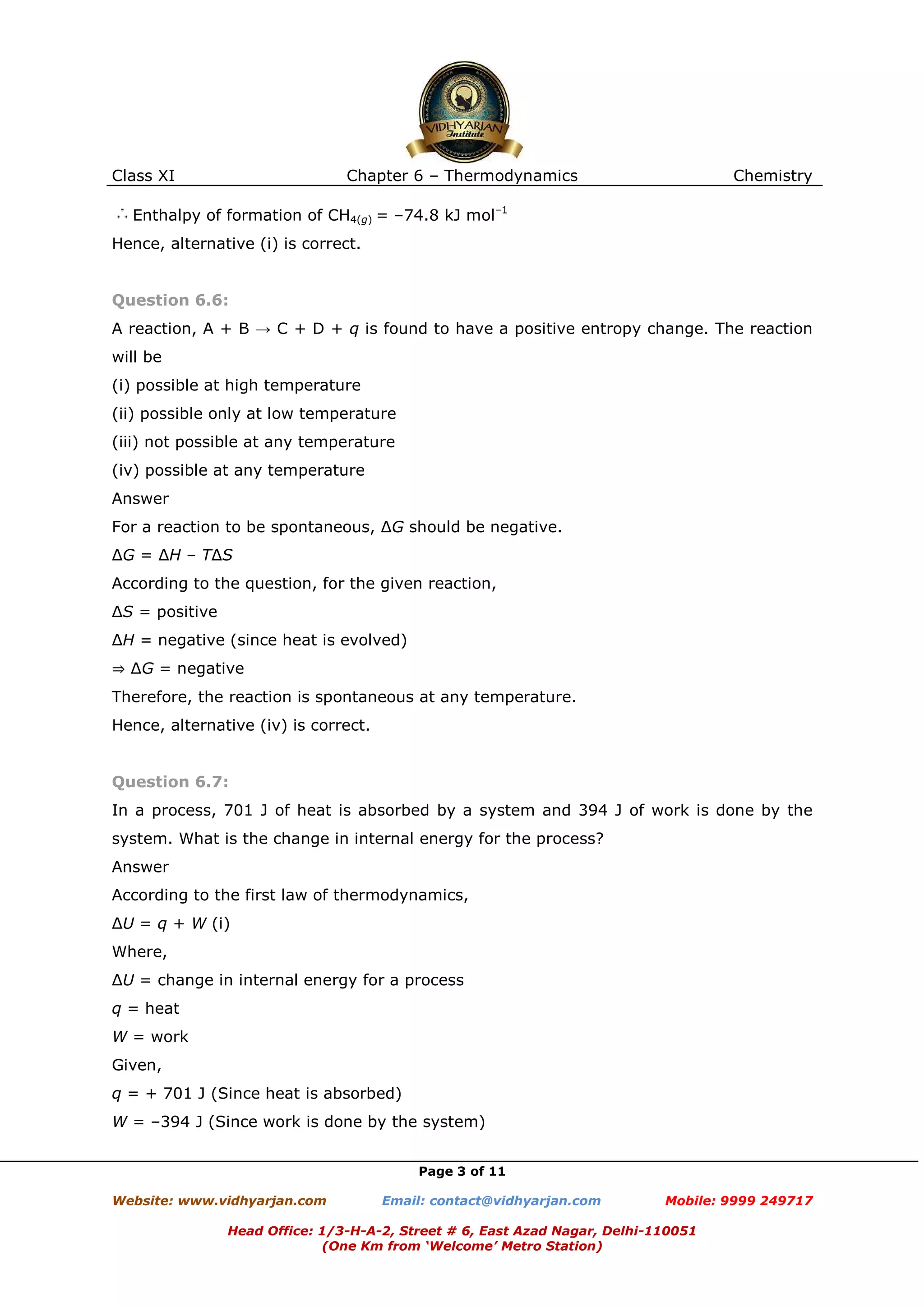 Thermodynamics exercise -with solutions | PDF