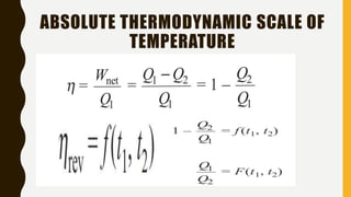 ABSOLUTE THERMODYNAMIC SCALE OF
TEMPERATURE
 