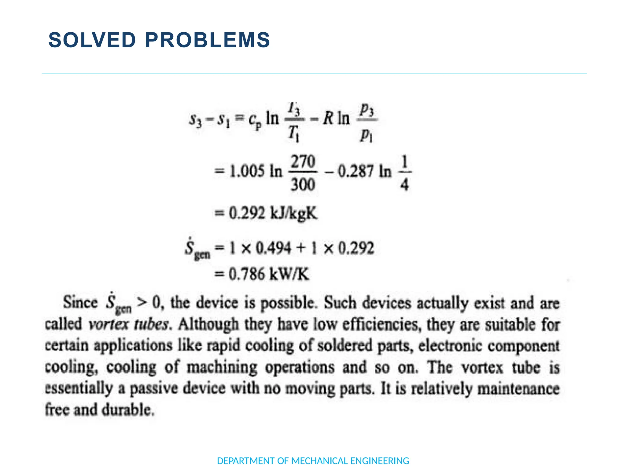 SOLVED PROBLEMS
DEPARTMENT OF MECHANICAL ENGINEERING
 
