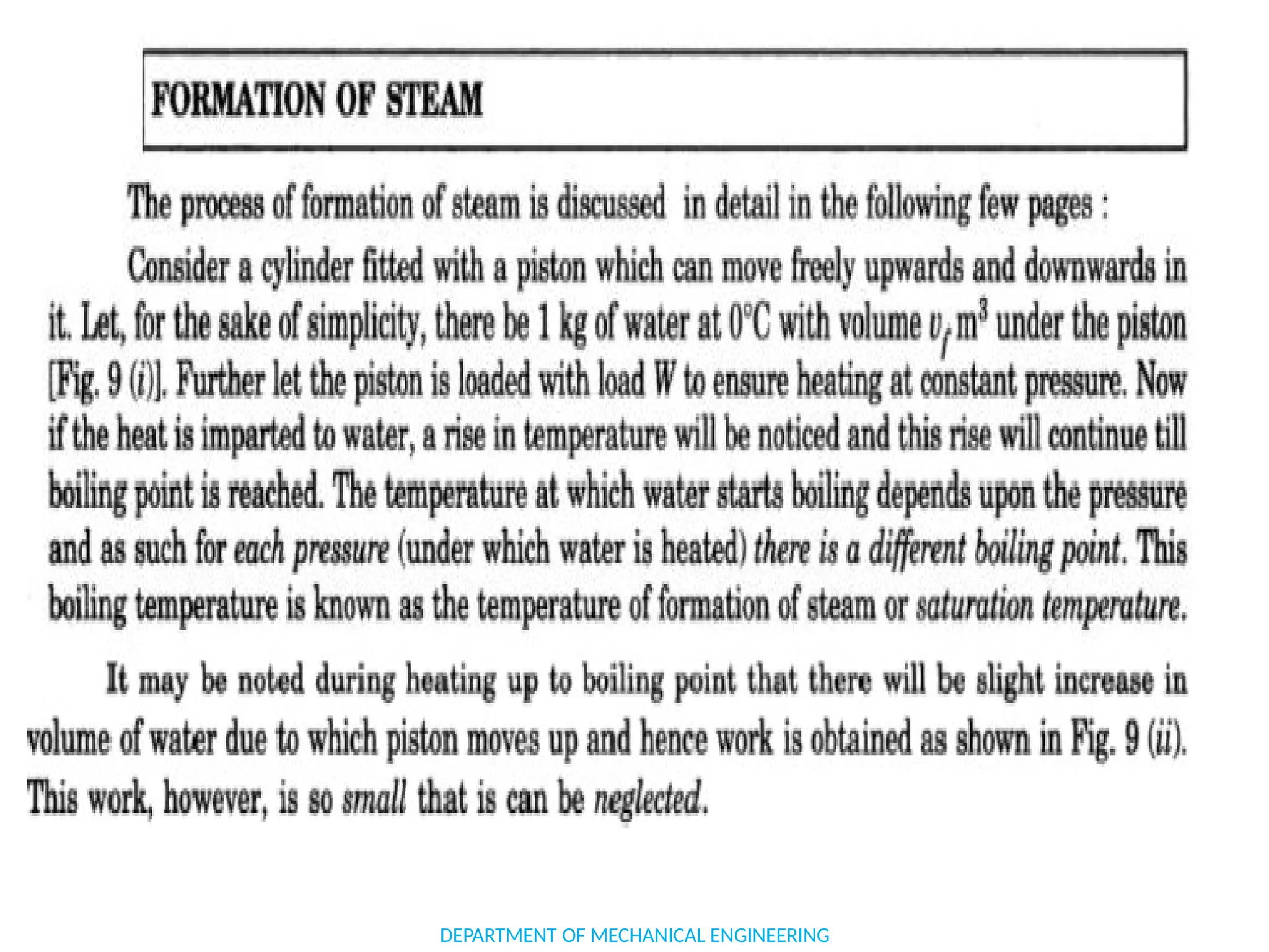 DEPARTMENT OF MECHANICAL ENGINEERING
 