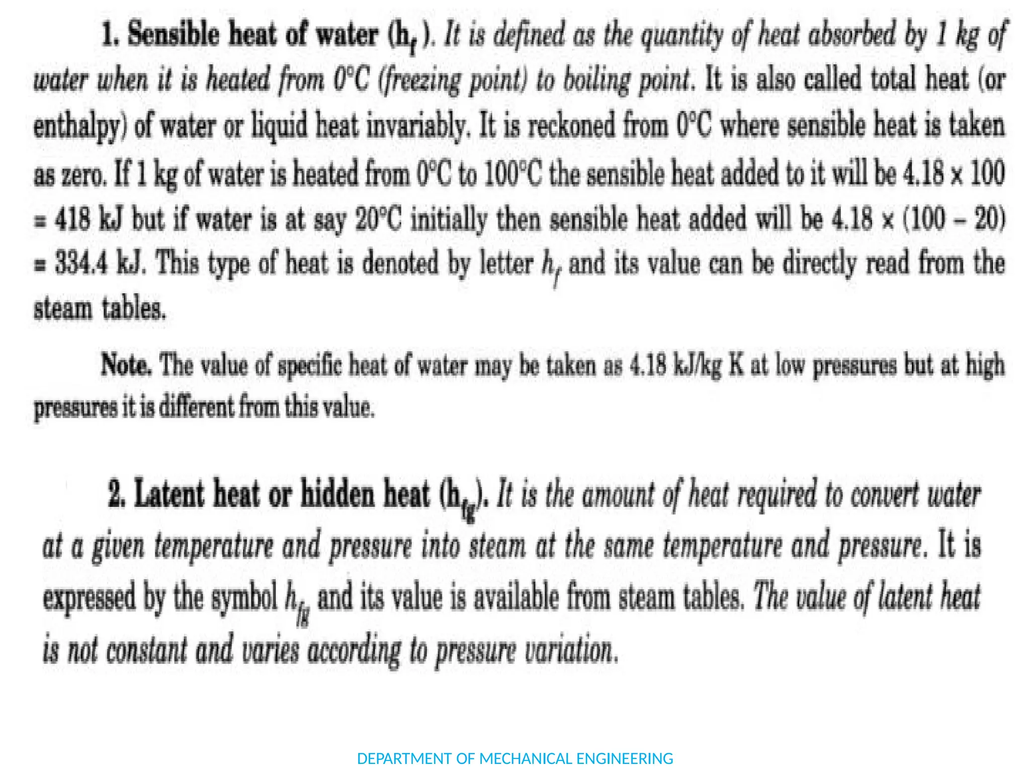 DEPARTMENT OF MECHANICAL ENGINEERING
 