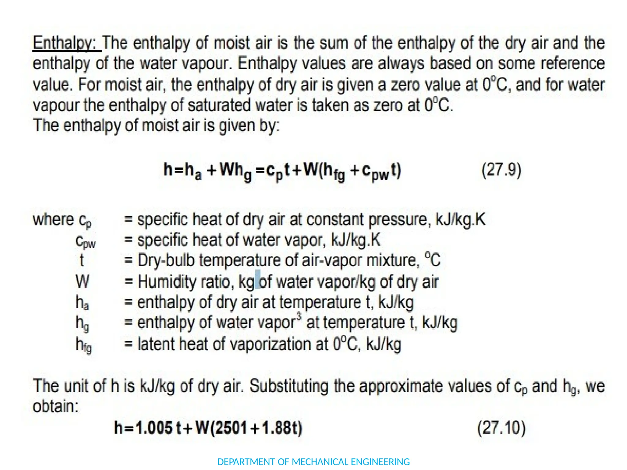 DEPARTMENT OF MECHANICAL ENGINEERING
 