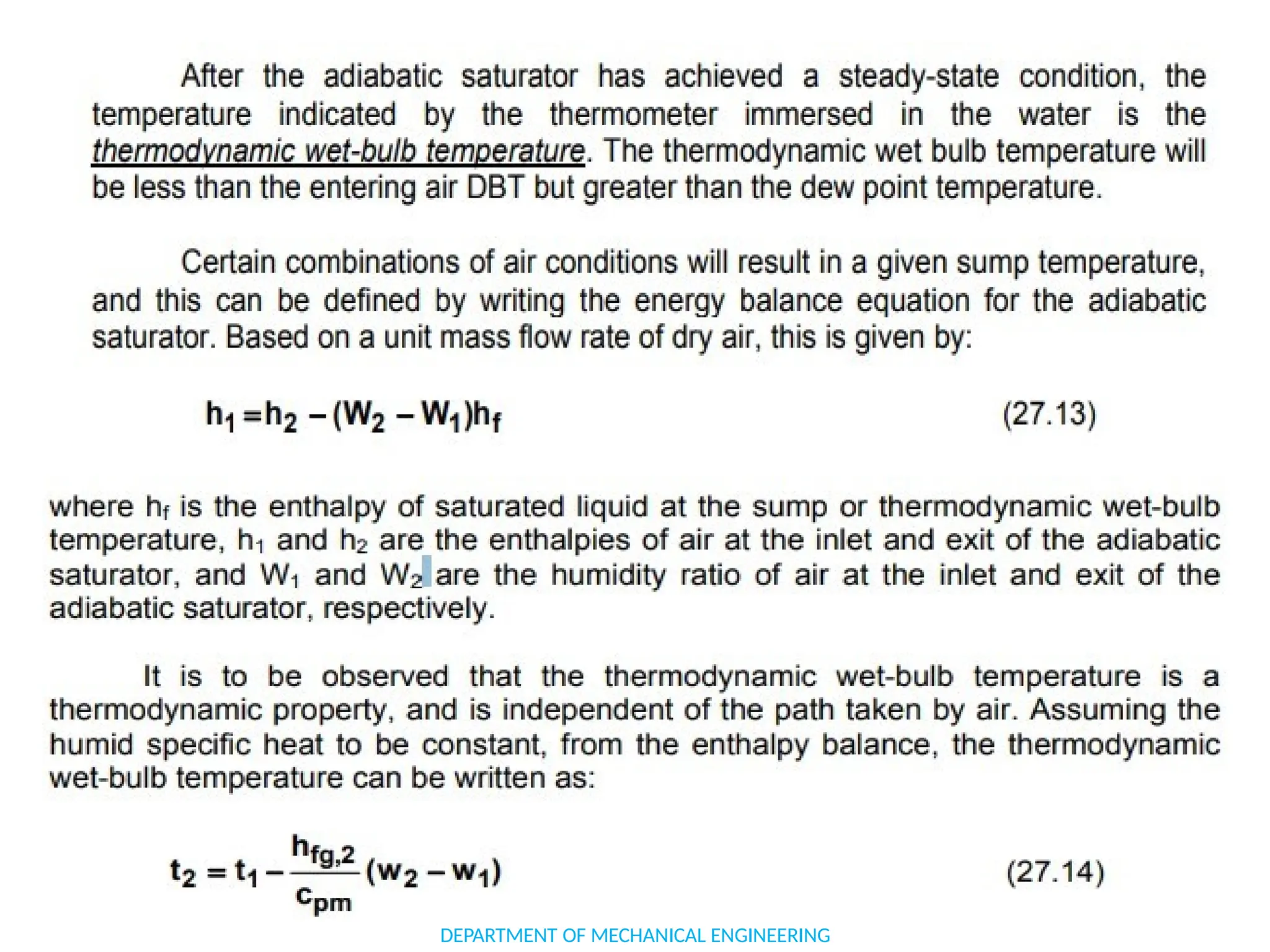 DEPARTMENT OF MECHANICAL ENGINEERING
 