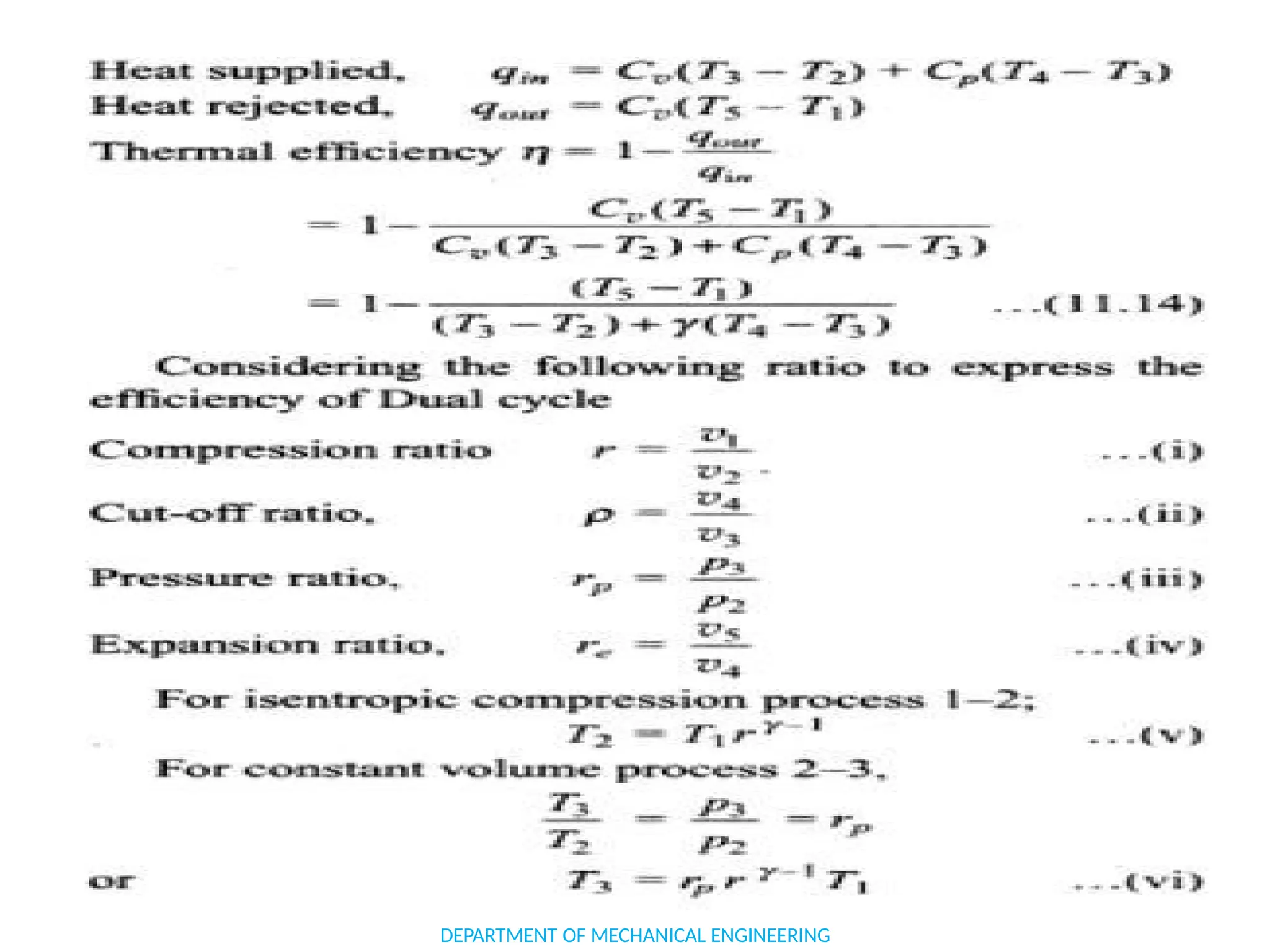 DEPARTMENT OF MECHANICAL ENGINEERING
 