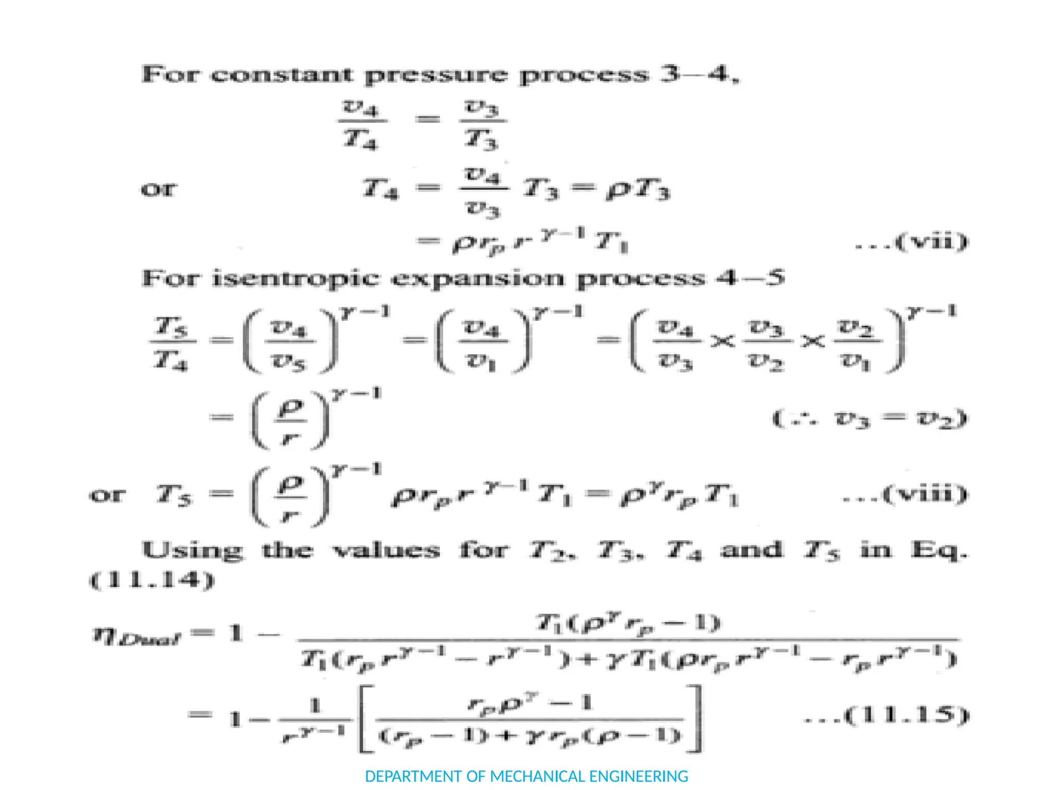 DEPARTMENT OF MECHANICAL ENGINEERING
 