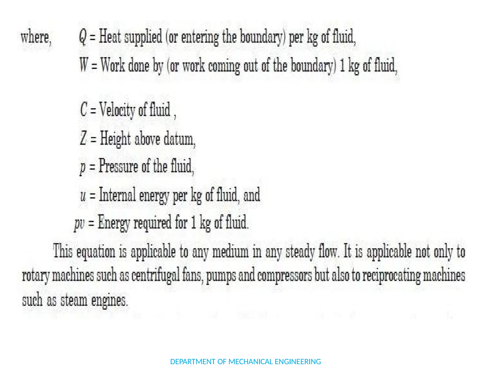 DEPARTMENT OF MECHANICAL ENGINEERING
 