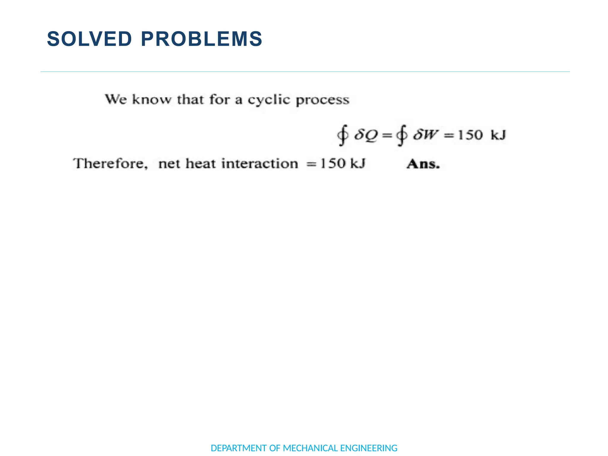 SOLVED PROBLEMS
DEPARTMENT OF MECHANICAL ENGINEERING
 