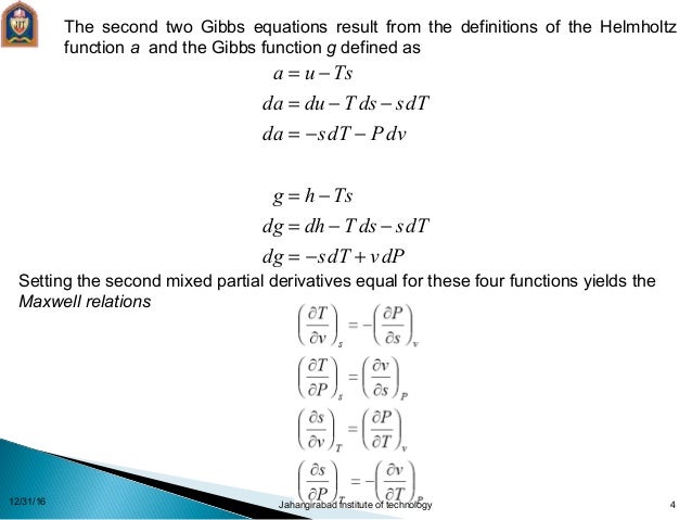 Thermodynamics Relations