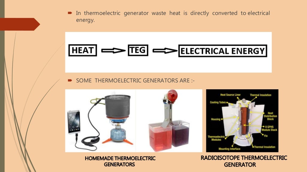 THERMOELECTRIC GENERATOR