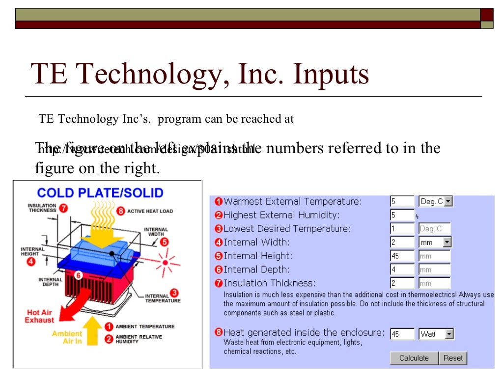Thermoelectric cooling