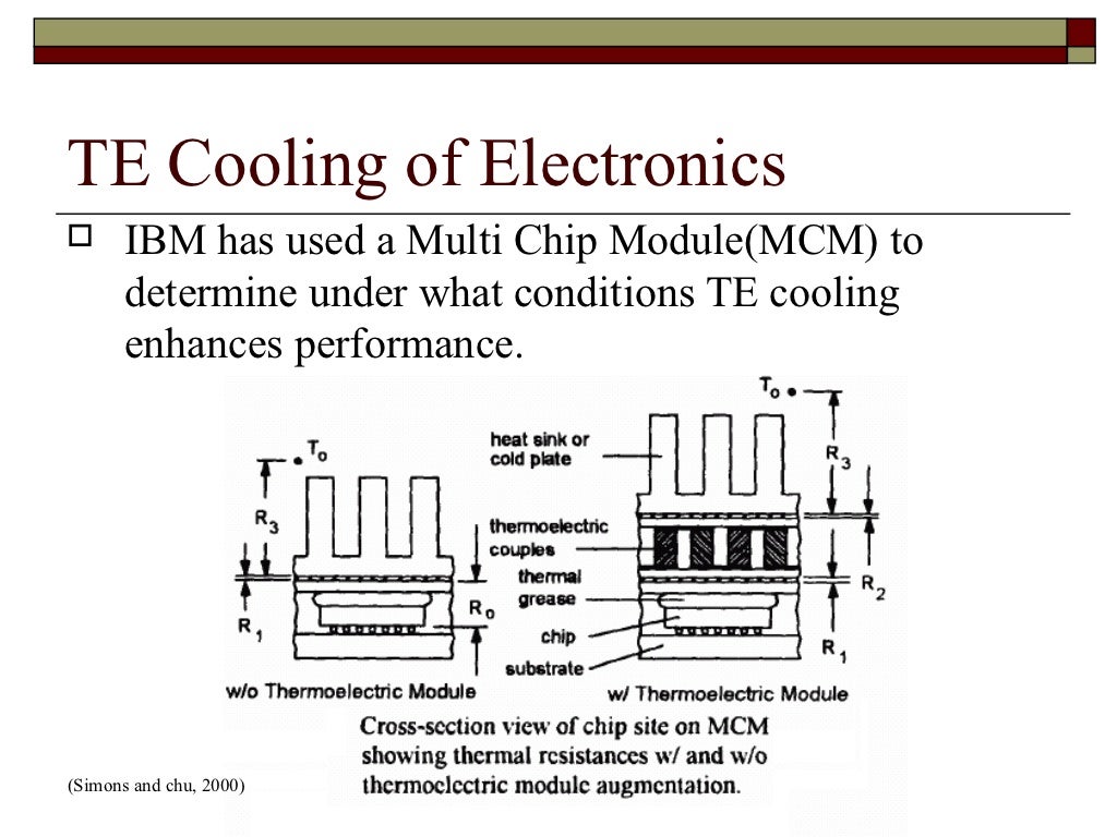 Thermoelectric cooling