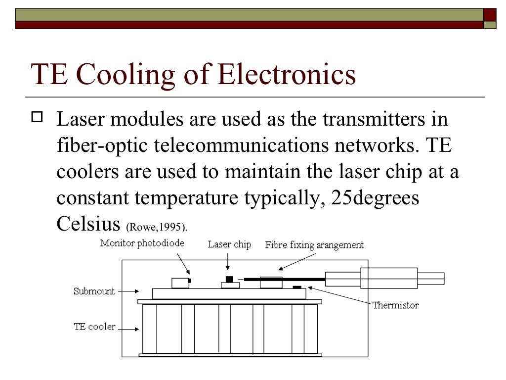 Thermoelectric cooling