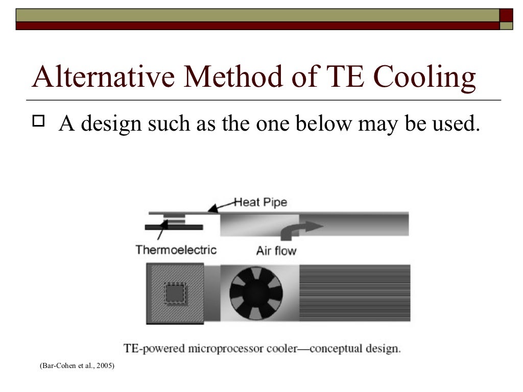 Thermoelectric cooling