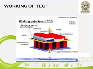 WORKING OF TEG :
 
