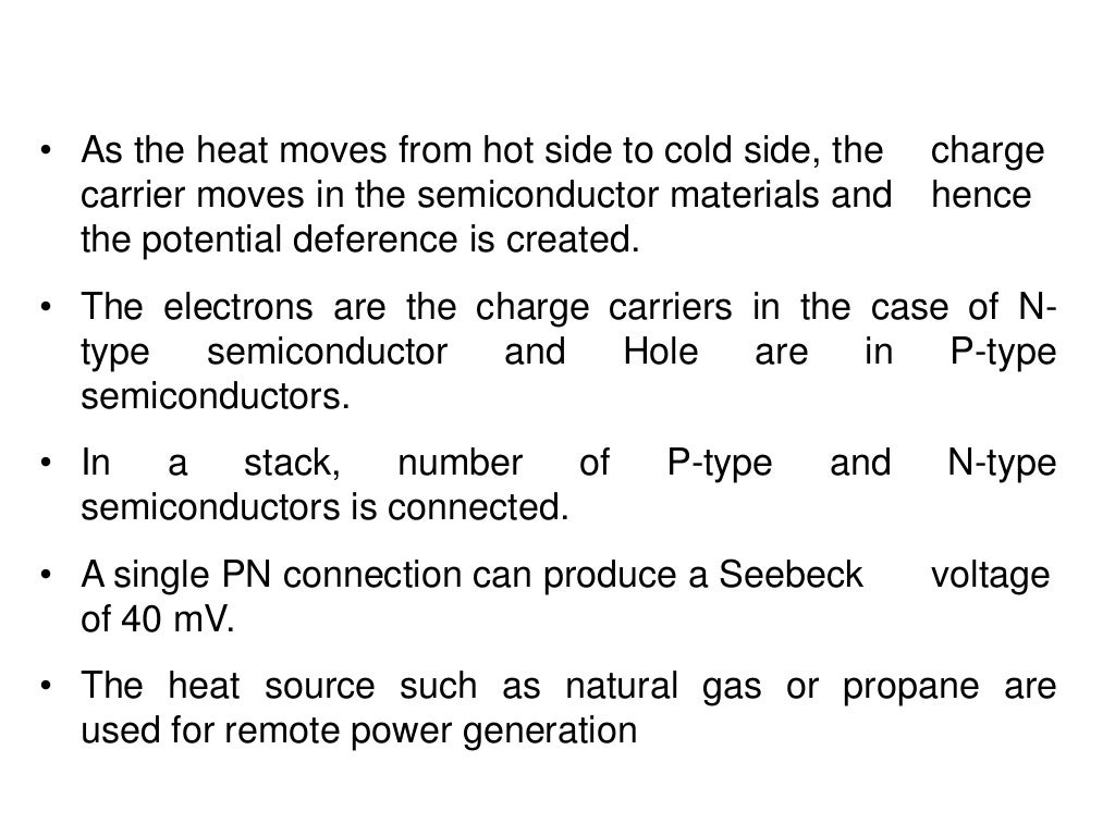 Thermoelectric and Thermionic Generators