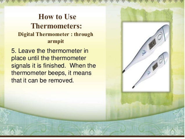 how to use thermometer