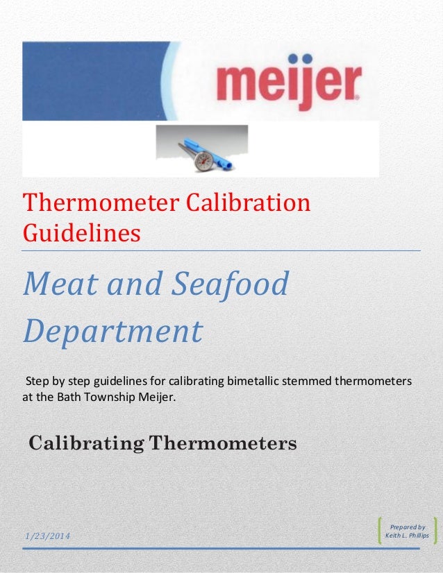 Thermometer calibration guidelines complete bocklet 2