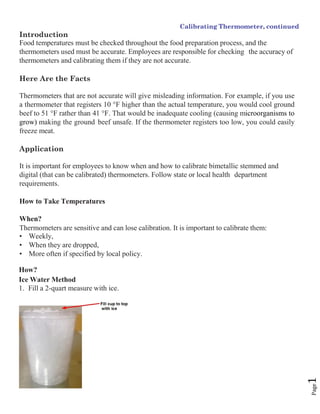 Thermometer Calibration Chart.pdf Thermometer calibration guidelines complete bocklet 2 | PDF