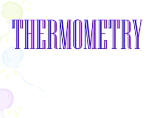 THERMOMETRY 