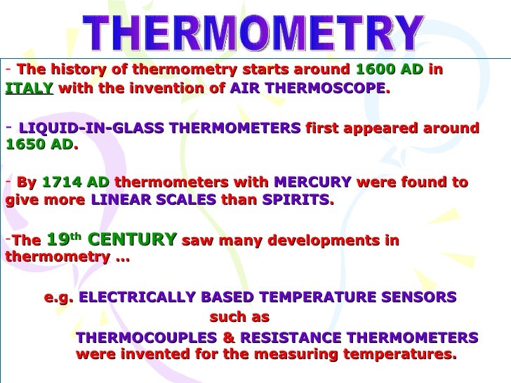 Thermometry