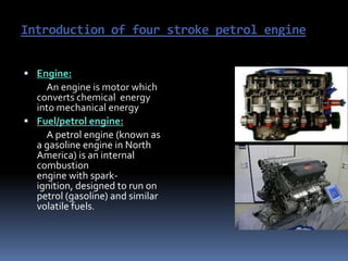 Four stroke petrol engine,,,,WAHLA | PPTX