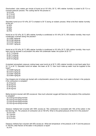 Thermo Climate Problem Thermo problem set no. 1 | DOCX