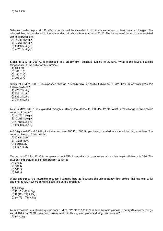 Thermo Problem Set No 1